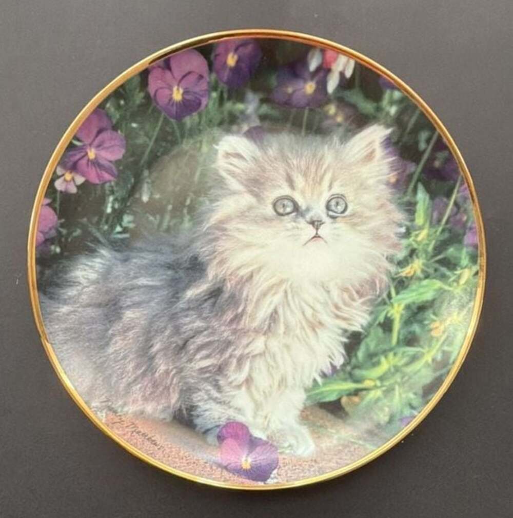 Franklin Mint Heirloom Purrfection! Limited Ed Decor Plate Nancy Matthews